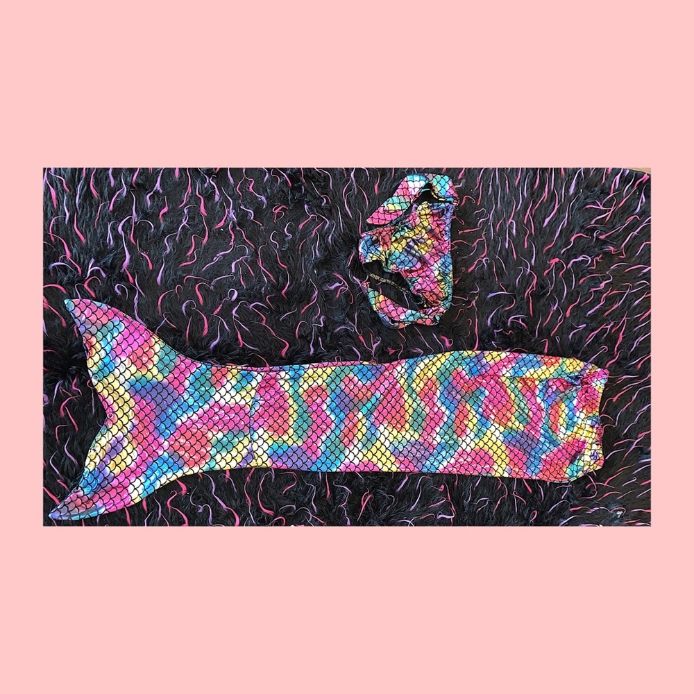 Matching bikini bottom and mermaid tail
